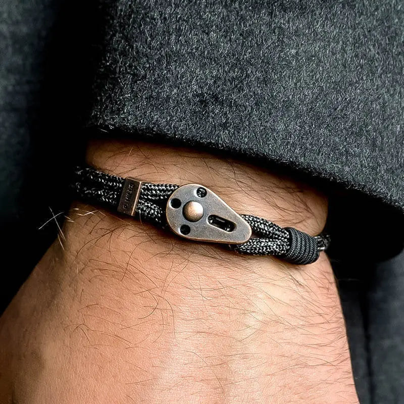 Bracelet ajustable bicolore Patrice hill's fabriqué en france