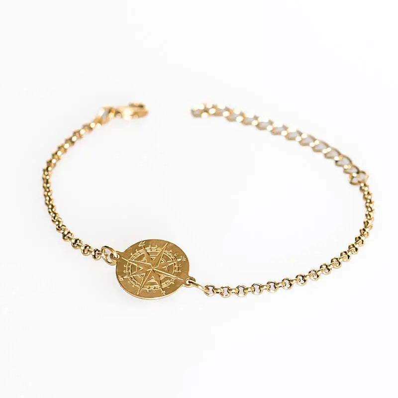 Bracelet Boussole Patrice Hill's doré fabriqué en France