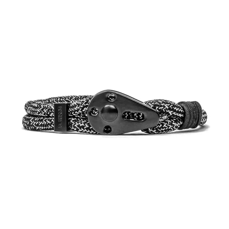 Bracelet ajustable gris chiné made in france