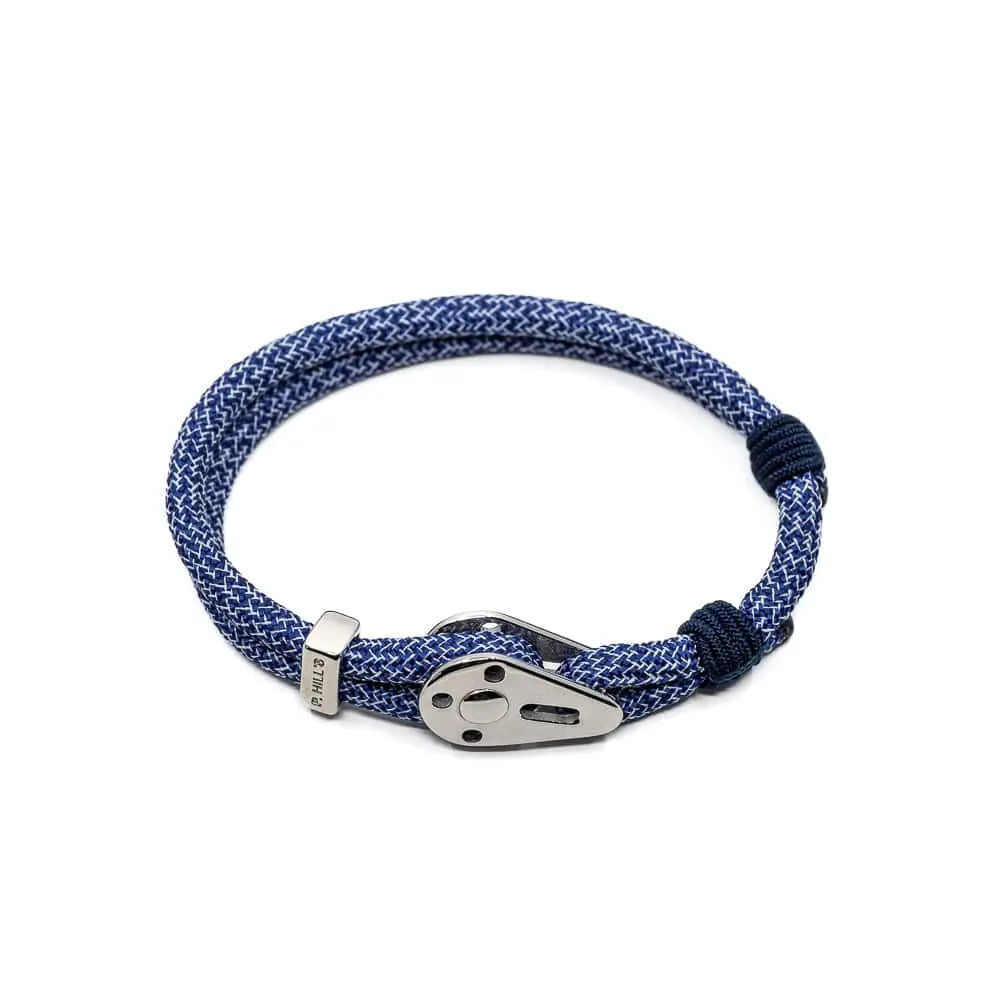 Bracelet ajustable "Nuptse" bleu grisé Patrice Hill's fabriqué en franceBracelet ajustable "Nuptse" bleu grisé Patrice Hill's fabriqué en france