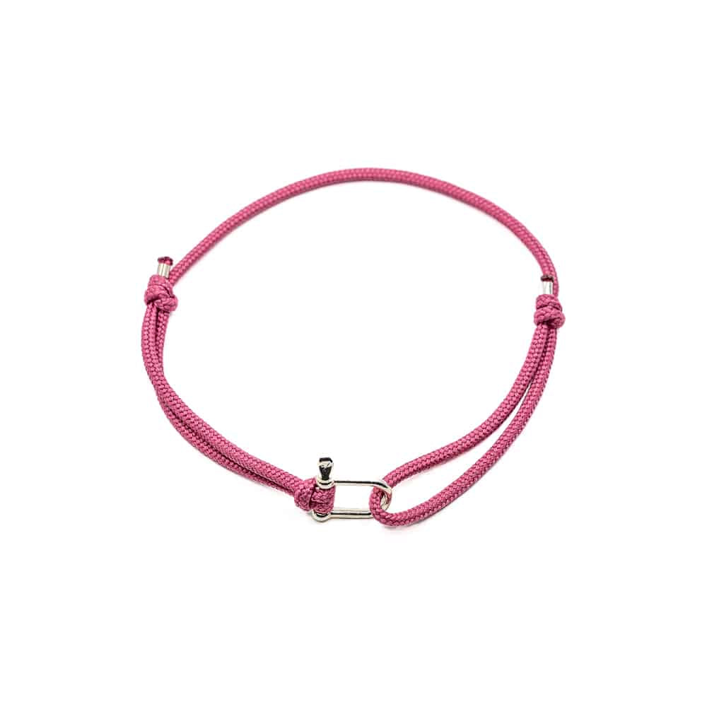 Bracelet femme rose pêche fabriqué en France