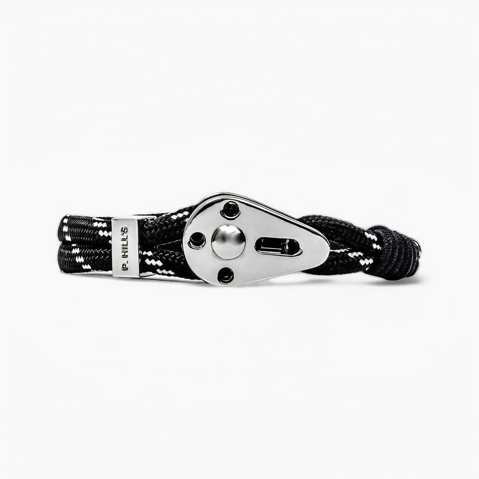 Bracelet "Trivor" ajustable noir et blanc Patrice hill's fabriqué en France