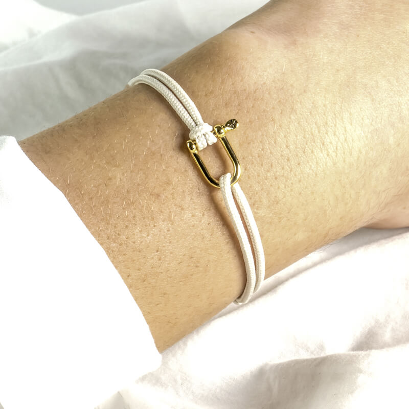 Bracelet femme Patrice Hill's blanc fabriqué en france