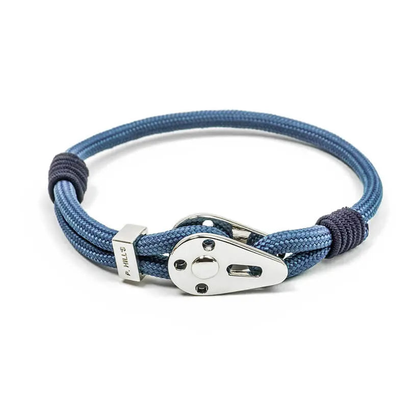 bracelet ajustable bleu azur "Katmai" Patrice Hill's fabriqué à la main en France