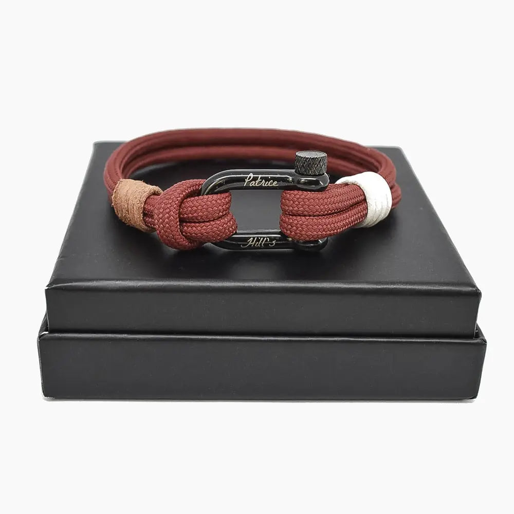 Bracelet Sunset rouge bordeaux Patrice Hill's fabriqué en France