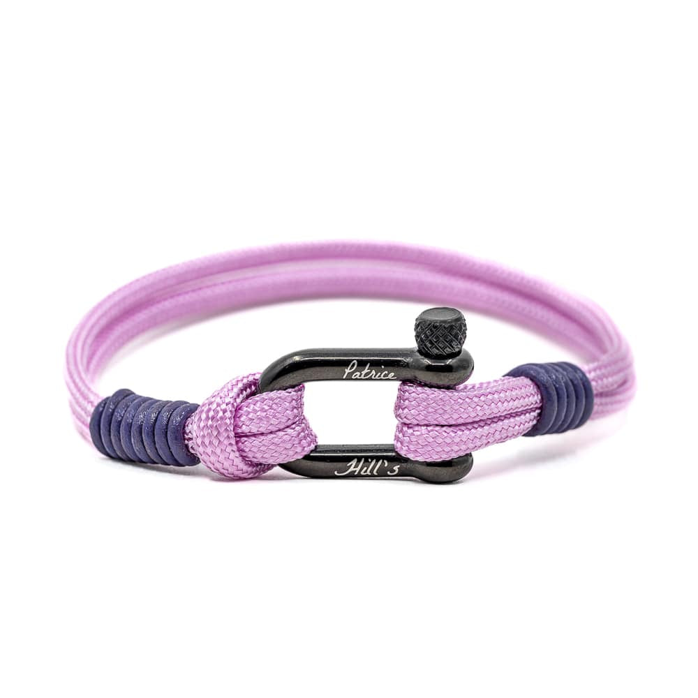 Bracelet Patrice Hill's femme rose et violet fabriqué à la main en France