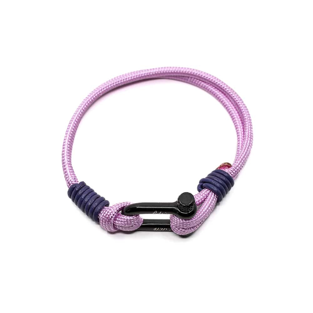 Bracelet Patrice Hill's femme rose et violet fabriqué à la main en France