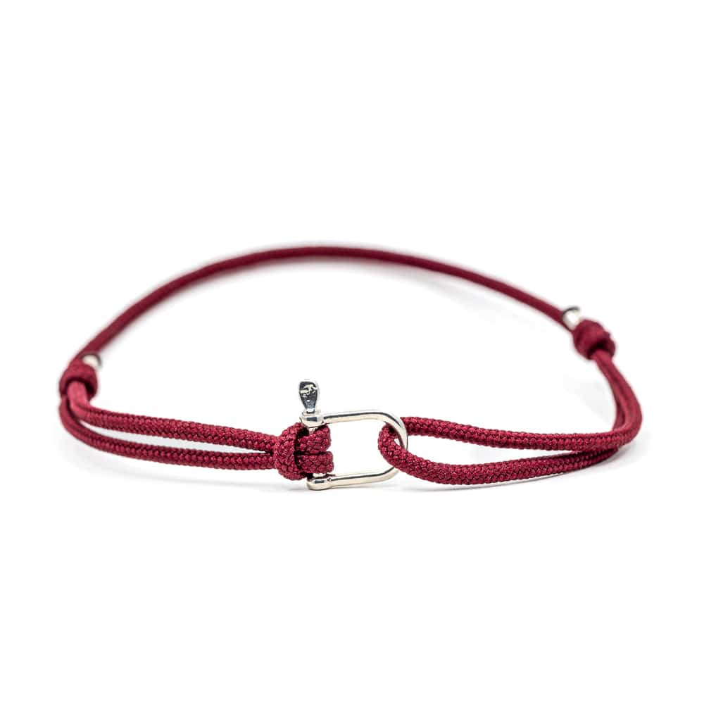 bracelet femme Patrice Hill's rouge bordeaux fabriqué en france