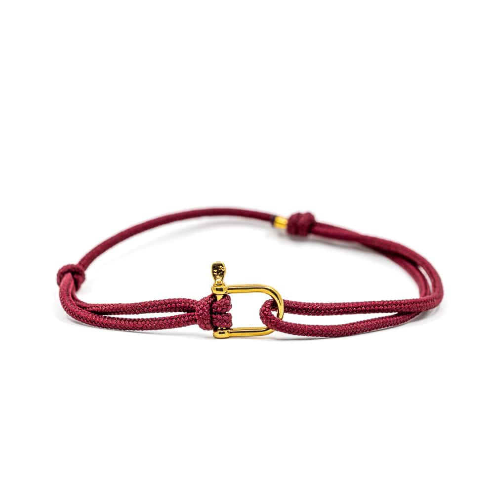 bracelet femme Patrcie hill's rouge bordeaux fabriqué en france