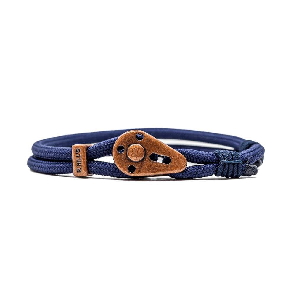 Bracelet Ajustable Mungo bleu cobalt fabriqué en France